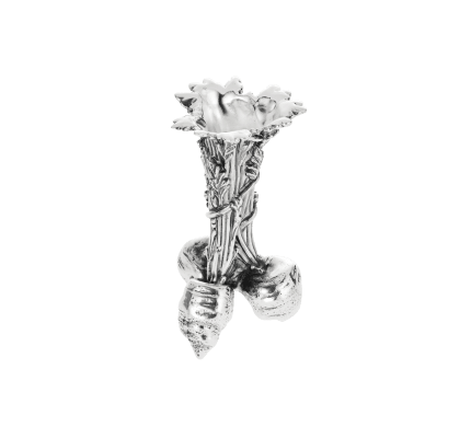 Silver plated Fish shape vase Les collections historiques